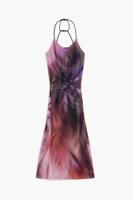 Geplisseerde jurk met bloemenprint - RED - L