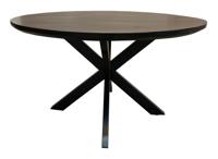 Livingfurn Ronde Eettafel Jesper Mangohout, 130cm - Zwart - thumbnail