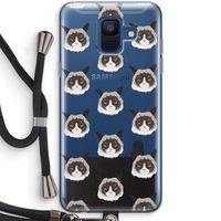 It's a Purrr Case: Samsung Galaxy A6 (2018) Transparant Hoesje met koord