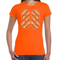 88 Holland supporter t-shirt oranje voor dames