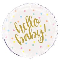 Folieballon Hello Baby Stipppen - 45cm