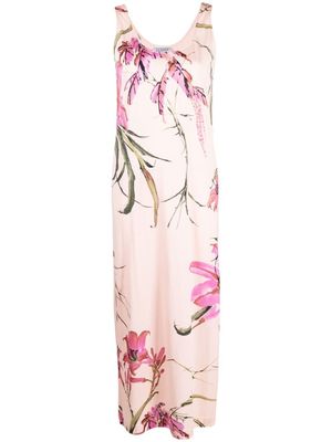 Gianfranco Ferré Pre-Owned robe en soie à fleurs (années 1990) - Rose