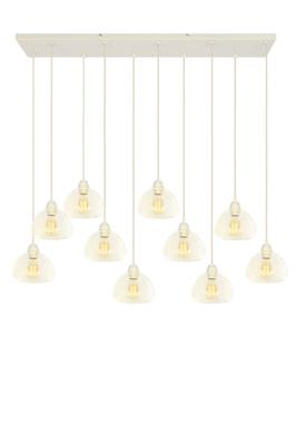 Light & Living 10-lichts hanglampBisho crème design 120cm - 2982343