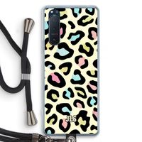 Leopard pattern: Sony Xperia 5 II Transparant Hoesje met koord