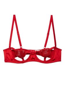 Fleur Du Mal soutien-gorge Queen of Hearts à balconnets - Rouge