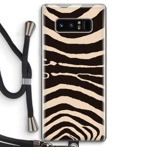 Arizona Zebra: Samsung Galaxy Note 8 Transparant Hoesje met koord