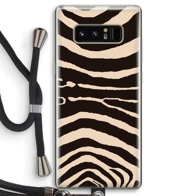 Arizona Zebra: Samsung Galaxy Note 8 Transparant Hoesje met koord