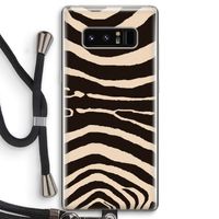 Arizona Zebra: Samsung Galaxy Note 8 Transparant Hoesje met koord