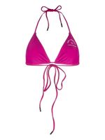 Karl Lagerfeld haut de bikini à logo imprimé - Violet