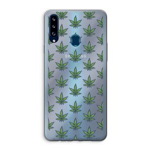 Weed: Samsung Galaxy A20s Transparant Hoesje