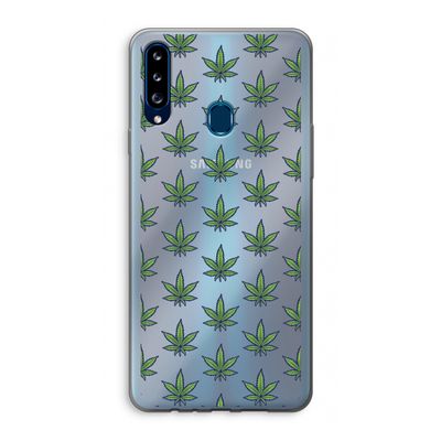 Weed: Samsung Galaxy A20s Transparant Hoesje