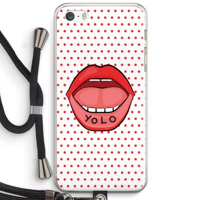 Yolo Denise: iPhone 5 / 5S / SE Transparant Hoesje met koord