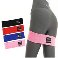Roze 2st BOER polyester + latex Silk anti-slip elastische fitness weerstand ring yoga stretch riem maat: L