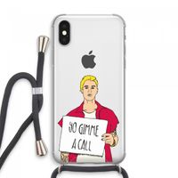 Gimme a call: iPhone XS Max Transparant Hoesje met koord