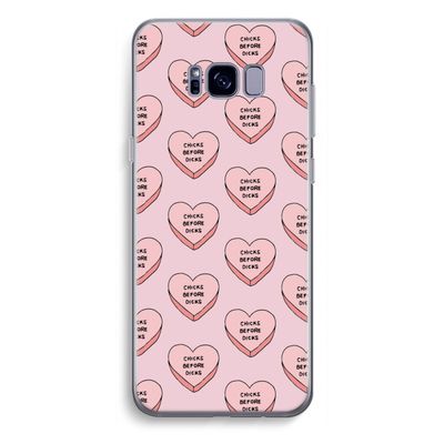 Chicks before dicks: Samsung Galaxy S8 Plus Transparant Hoesje