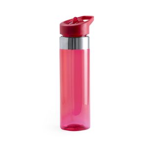 Bidon/drinkfles/waterfles 650 ml rood van kunststof