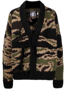 Maharishi cardigan à motif camouflage - Noir