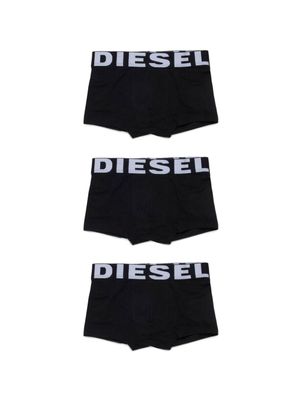 Diesel Kids lot de trois boxers à taille logo - Noir