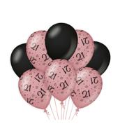 Paperdreams Decoratie ballonnen roze/zwart - 21