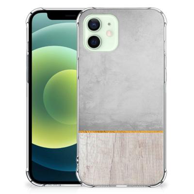 iPhone 12 Mini Stevig Telefoonhoesje Wood Concrete iPhone 12 Mini Stevig Telefoonhoesje Wood Concrete