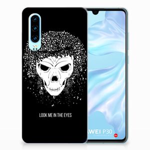 Silicone Back Case Huawei P30 Skull Hair