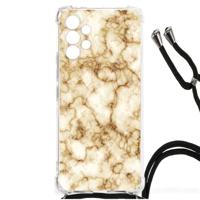 Samsung Galaxy A13 4G Anti-Shock Hoesje Marmer Goud