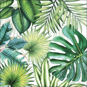 Servetten jungle thema - 20x pcs - 33 x 33 cm - 3-laags papier - tropisch - hawaii