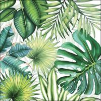 Servetten jungle thema - 20x pcs - 33 x 33 cm - 3-laags papier - tropisch - hawaii