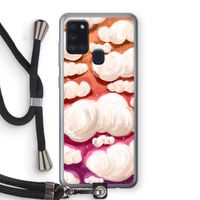 Katoen Wolken: Samsung Galaxy A21s Transparant Hoesje met koord
