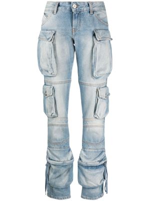 The Attico jean Essie à poches cargo - Bleu