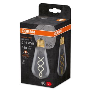 OSRAM 4058075269941 LED-lamp Energielabel G (A - G) E27 Ovaal 4 W = 15 W Warmwit (Ø x l) 64.0 mm x 143 mm 1 stuk(s)