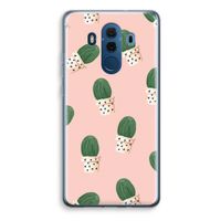 Cactusprint roze: Huawei Mate 10 Pro Transparant Hoesje