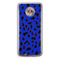 Blue Leopard: Motorola Moto G6 Transparant Hoesje - thumbnail