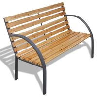 Tuinbank modern ijzer en hout