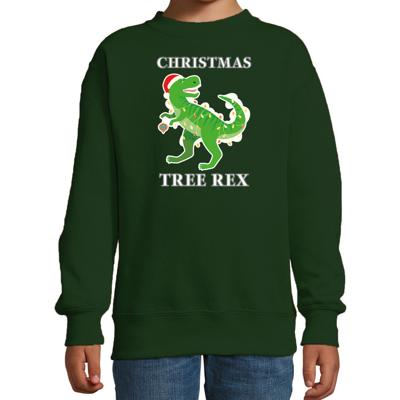 Kerstsweater Christmas T-Rex dinosaurus - voor kinderen - groen - Kerstkleding - lange mouwen Kerstsweater Christmas T-Rex dinosaurus - voor kinderen - groen - Kerstkleding - lange mouwen