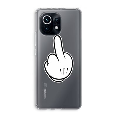 Middle finger black: Xiaomi Mi 11 Transparant Hoesje