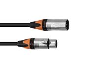 PSSO XLR Cable COL 3-pin 3m bk Neutrik
