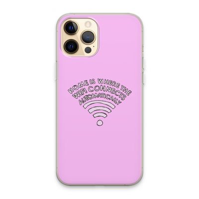 Home Is Where The Wifi Is: iPhone 13 Pro Max Transparant Hoesje