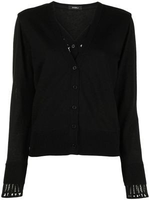 Goen.J cardigan à col v - Noir