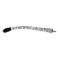 Zebra staart - met clip - 68 cm - dieren verkleedset