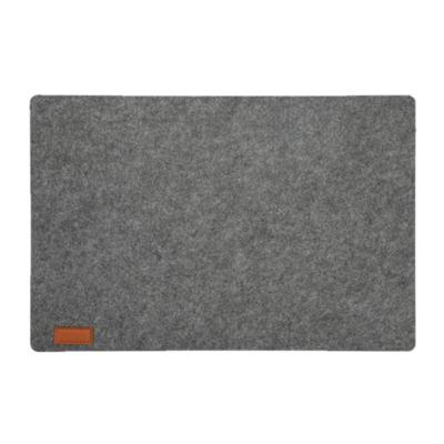 Cepewa Tafel placemats - vilt - grijs - 30 x 45 cm - met ronde hoeken - Diner - ontbijt