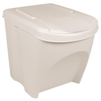 VidaXL Vuilnisbakken 3 st stapelbaar 75 l polypropeen wit