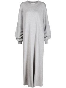 extreme cashmere May mélange-effect maxi dress - Gris