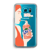Peach please!: Samsung Galaxy S6 Transparant Hoesje