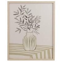 Leen Bakker - Poster Olive - 40x50 Cm - MDF/Glas - Beige#Wit#Crème