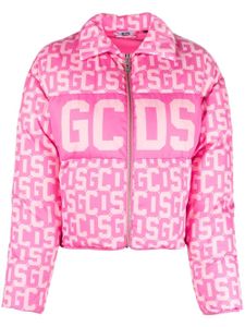 GCDS veste matelassée à logo imprimé - Rose