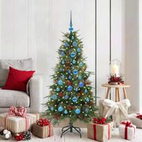 VidaXL Kunstmatige inklapbare kerstboom groen 150 cm pe en pvc