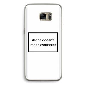 Alone: Samsung Galaxy S7 Edge Transparant Hoesje