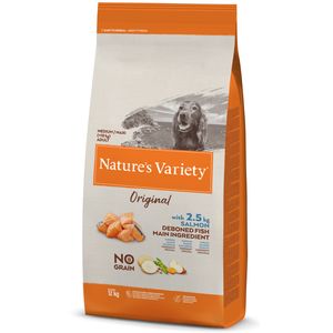 Nature's Variety ORIGINAL NO GRAIN MEDIUM/MAXI SALMON 12 kg Volwassen Zalm