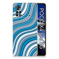 Xiaomi Poco X4 Pro 5G TPU bumper Waves Blue - thumbnail